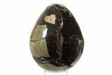 Septarian Dragon Egg Geode - Sparkly Black Crystals #336455-1